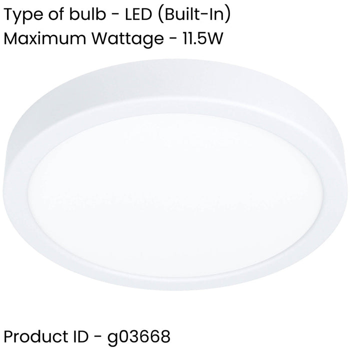 2 PACK Stylish Modern White Round LED Ceiling Light for Indoor Rooms