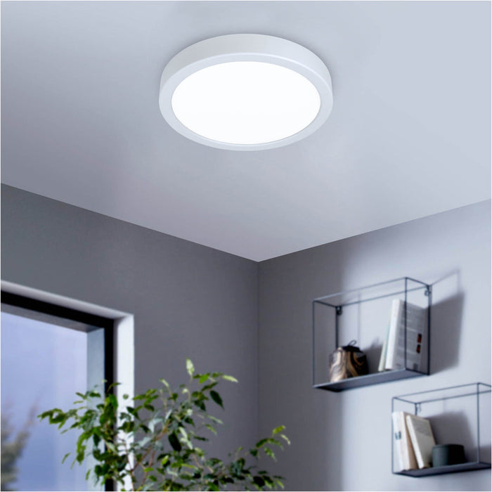 2 PACK Stylish Modern White Round LED Ceiling Light for Indoor Rooms