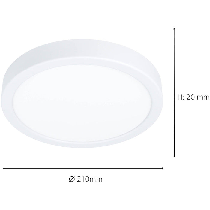 2 PACK Stylish Modern White Round LED Ceiling Light for Indoor Rooms