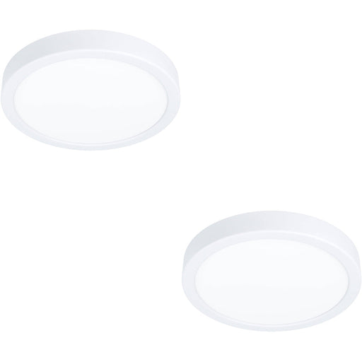 2 PACK Stylish Modern White Round LED Ceiling Light for Indoor Rooms