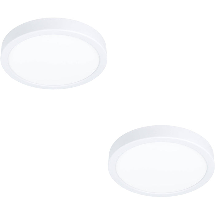 2 PACK Stylish Modern White Round LED Ceiling Light for Indoor Rooms