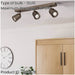 Modern Design Dark Bronze Triple LED Ceiling Spotlight for Indoor Spaces