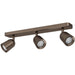 Modern Design Dark Bronze Triple LED Ceiling Spotlight for Indoor Spaces
