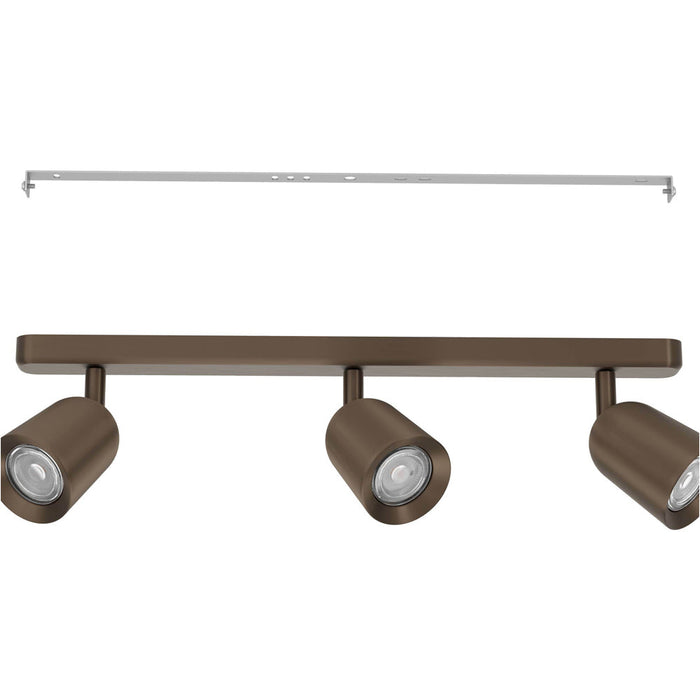 Modern Design Dark Bronze Triple LED Ceiling Spotlight for Indoor Spaces