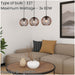 Stylish Black and Copper Triple Pendant Ceiling Light for Modern Interiors 32cm E27