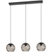 Stylish Black and Copper Triple Pendant Ceiling Light for Modern Interiors 32cm E27