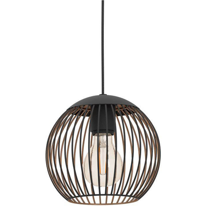 Stylish Black and Copper Triple Pendant Ceiling Light for Modern Interiors 32cm E27