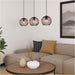 Stylish Black and Copper Triple Pendant Ceiling Light for Modern Interiors 32cm E27