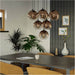 Stylish Modern Black and Copper Triple Pendant Ceiling Light 32cm E27 Fixture