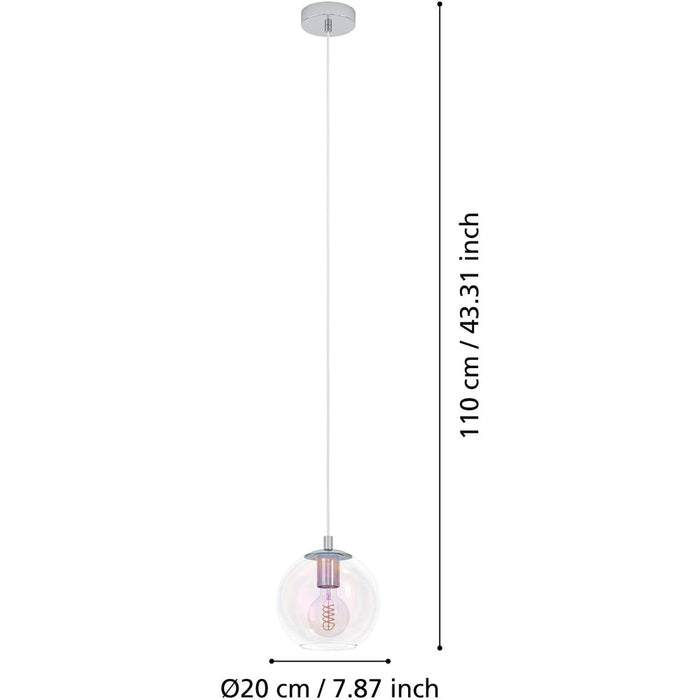 Sleek Modern Chrome E27 Single Pendant Light for Stylish Indoor Spaces