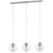 Stylish Modern Chrome Triple Pendant Ceiling Light with E27 Fitting for Contemporary Interiors