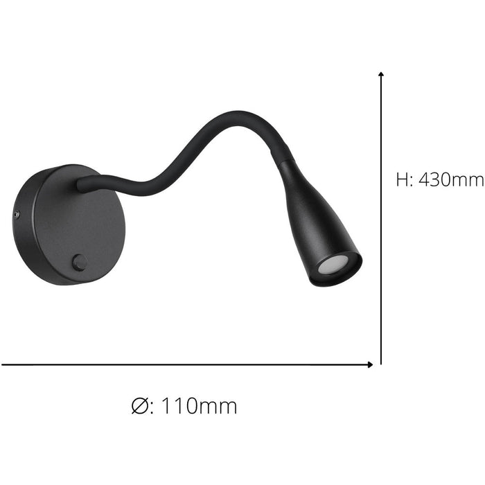 Sleek Modern Design Black LED Table Lamp for Indoor Home Decoration