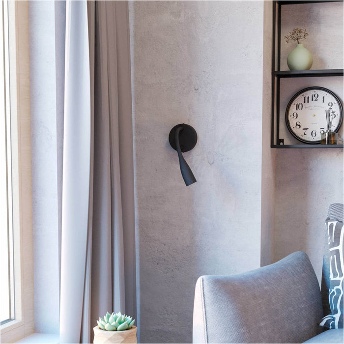 Sleek Modern Design Black LED Table Lamp for Indoor Home Decoration