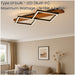 Stylish LED Semi Flush Ceiling Light in Black and Brown Rustic Design for Modern Homes