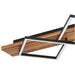 Stylish LED Semi Flush Ceiling Light in Black and Brown Rustic Design for Modern Homes