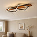 Stylish LED Semi Flush Ceiling Light in Black and Brown Rustic Design for Modern Homes