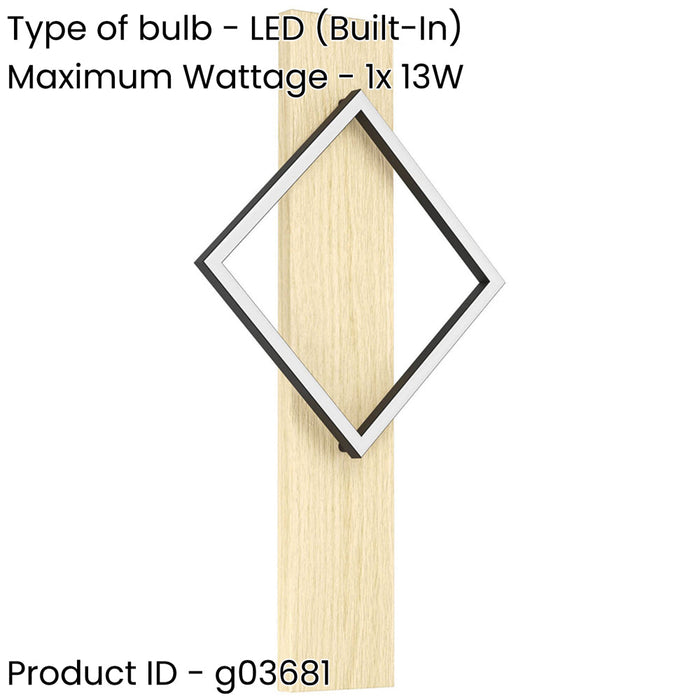 Stylish Modern Black and Brown LED Ceiling Light for Indoor Rooms