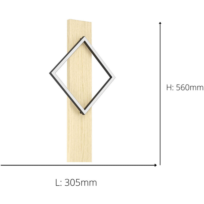 2 PACK Stylish Modern Black and Brown LED Ceiling Light for Indoor Spaces