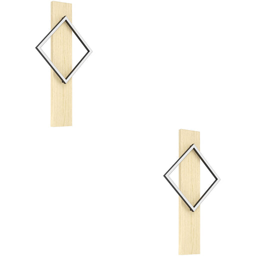 2 PACK Stylish Modern Black and Brown LED Ceiling Light for Indoor Spaces