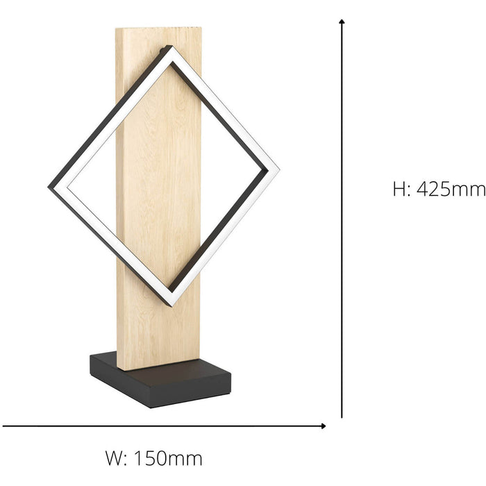 Modern Design LED Table Lamp in Black and Brown for Stylish Home Lighting