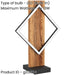 Stylish Modern Black and Brown Rustic LED Table Lamp for Indoor Home Decor