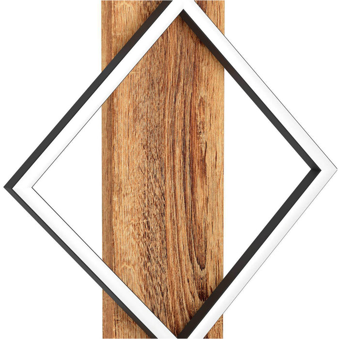 2 PACK Stylish Modern Black and Brown Rustic LED Table Lamp for Indoor Home Decor