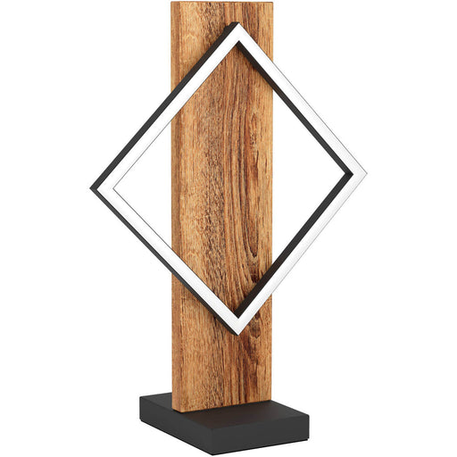 Stylish Modern Black and Brown Rustic LED Table Lamp for Indoor Home Decor