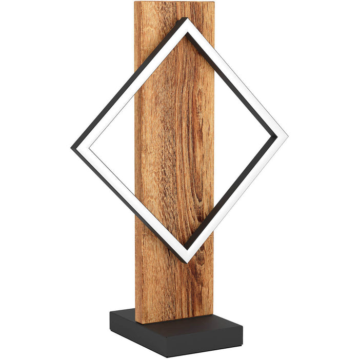 Stylish Modern Black and Brown Rustic LED Table Lamp for Indoor Home Decor