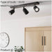 Sleek Black Triple LED Ceiling Spotlight for Indoor Use – Modern Home Lighting Solution