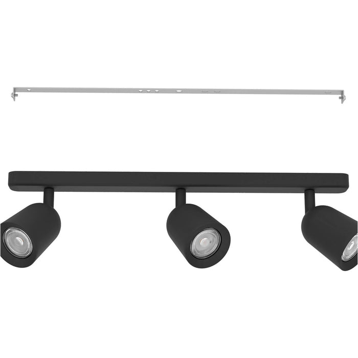 Sleek Black Triple LED Ceiling Spotlight for Indoor Use – Modern Home Lighting Solution