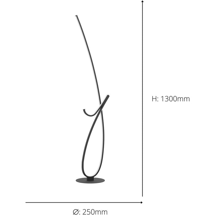 Contemporary Black LED Floor Lamp Modern Indoor Lighting for Home Decor