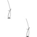 2 PACK Contemporary Black LED Floor Lamp Modern Indoor Lighting for Home Decor