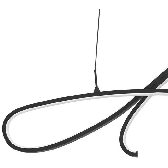 Stylish Modern Black LED Pendant Light for Indoor Spaces Perfect Ceiling Fixture