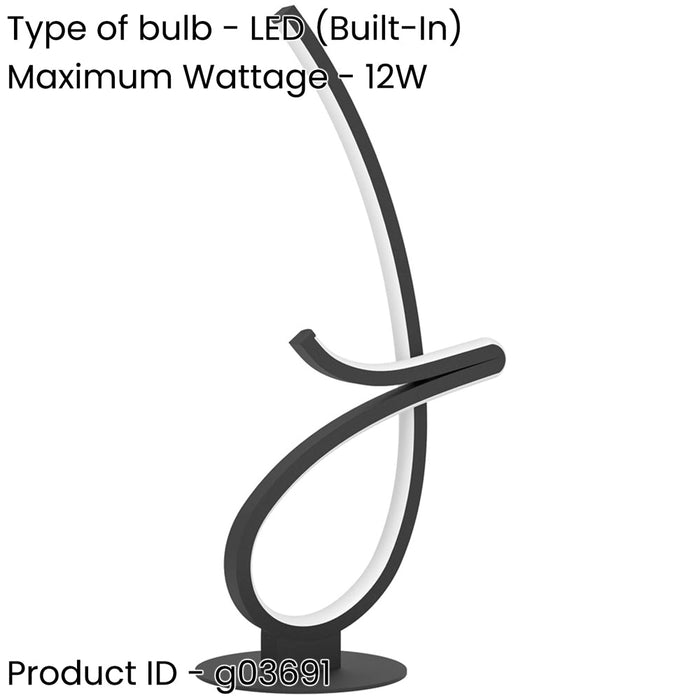 2 PACK Stylish LED Black Table Lamp for Modern Home Decor Perfect Indoor Lighting Solution