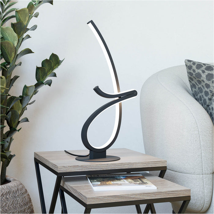 2 PACK Stylish LED Black Table Lamp for Modern Home Decor Perfect Indoor Lighting Solution