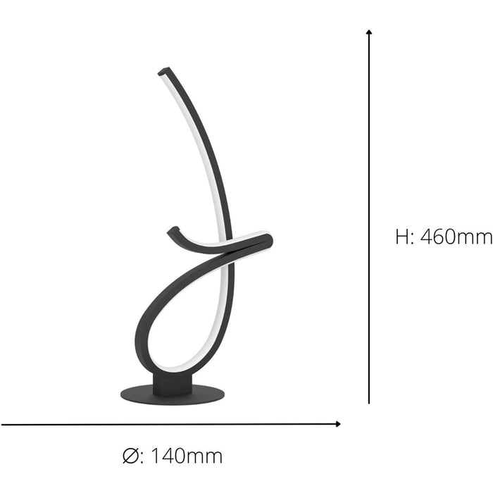 2 PACK Stylish LED Black Table Lamp for Modern Home Decor Perfect Indoor Lighting Solution