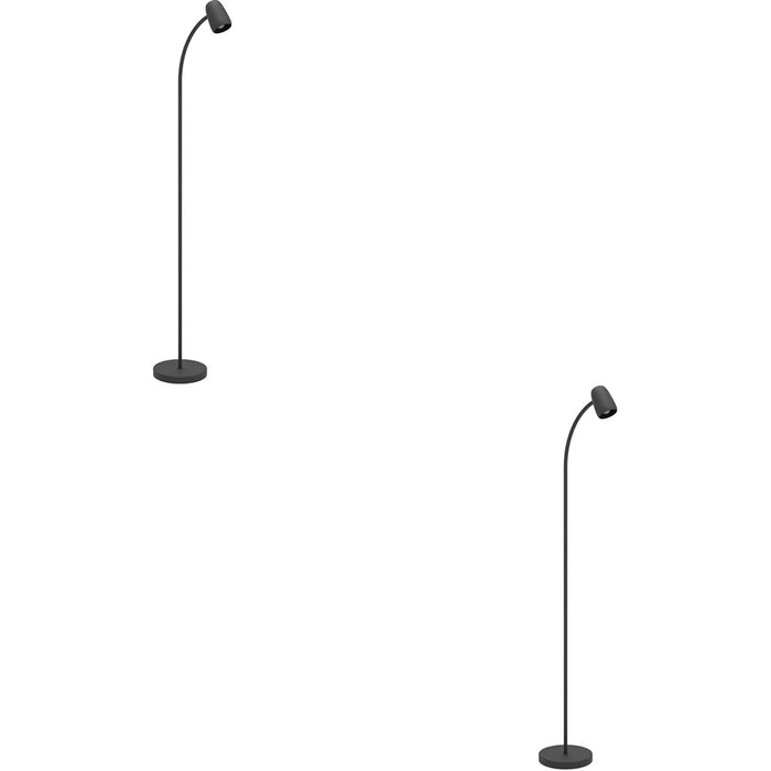 2 PACK Stylish Modern Black Floor Lamp for Indoor Spaces Illuminate Your Home with Elegance