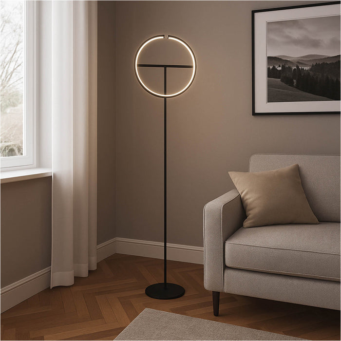 2 PACK Stylish Modern Black LED Floor Lamp for Home and Indoor Spaces