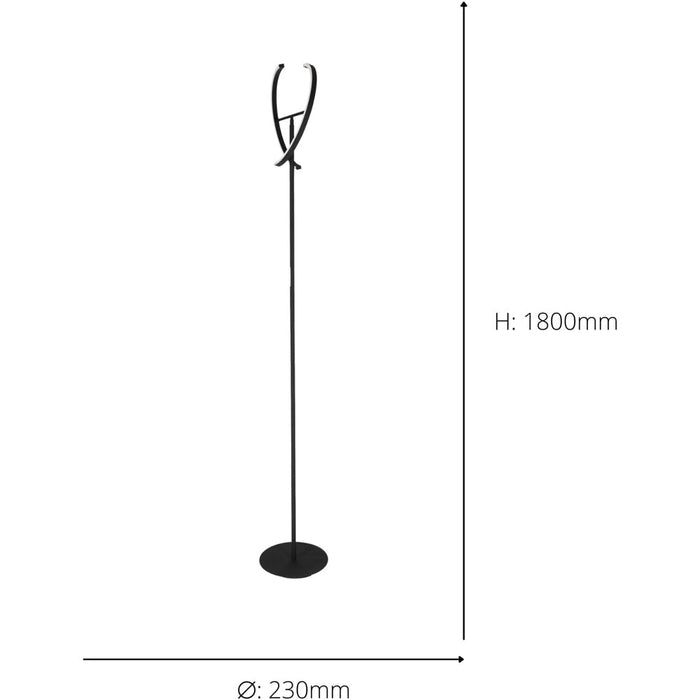 2 PACK Stylish Modern Black LED Floor Lamp for Home and Indoor Spaces