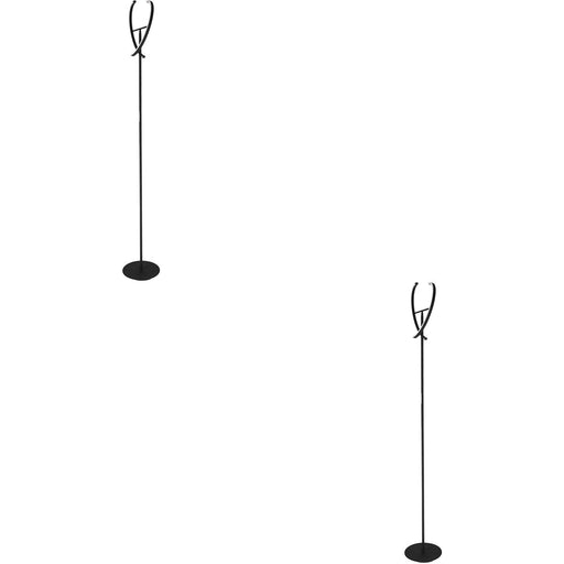 2 PACK Stylish Modern Black LED Floor Lamp for Home and Indoor Spaces