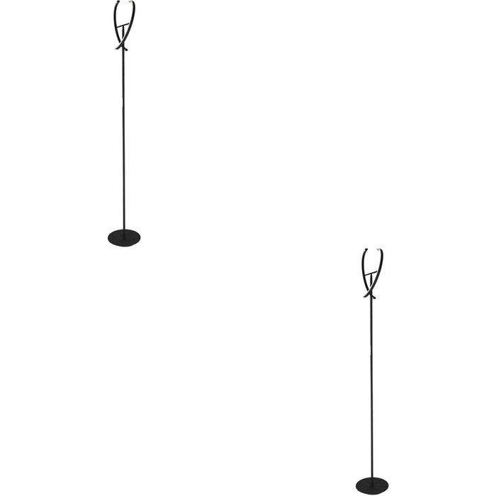 2 PACK Stylish Modern Black LED Floor Lamp for Home and Indoor Spaces