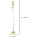 2 PACK Sleek Modern Brushed Brass and Black LED Floor Lamp for Stylish Indoor Illumination