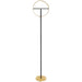 Sleek Modern Brushed Brass and Black LED Floor Lamp for Stylish Indoor Illumination