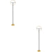 2 PACK Sleek Modern Brushed Brass and Black LED Floor Lamp for Stylish Indoor Illumination
