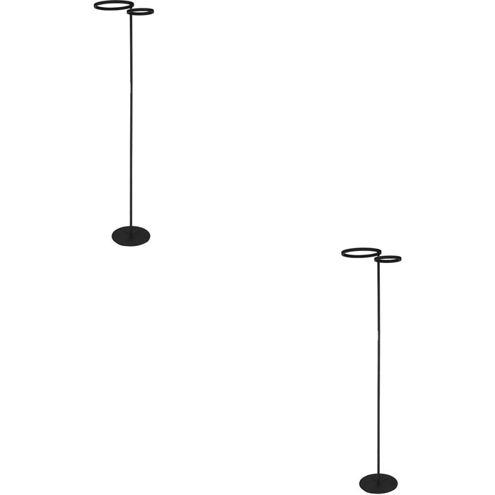2 PACK Sleek Modern Black LED Floor Lamp for Stylish Home Illumination