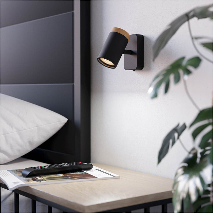 2 PACK Sleek LED Ceiling Spotlight in Black and Brown for Modern Bathroom Lighting