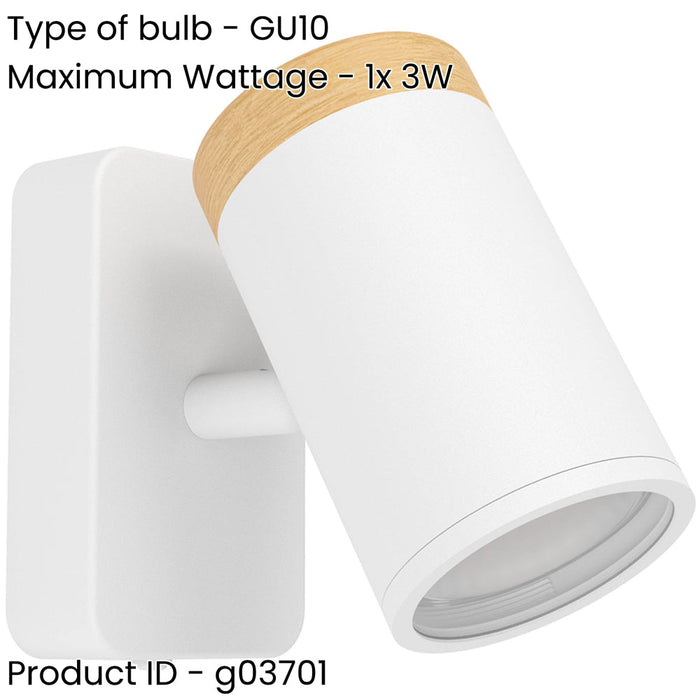 2 PACK Modern LED Ceiling Spotlight in White and Brown for Elegant Bathroom Lighting