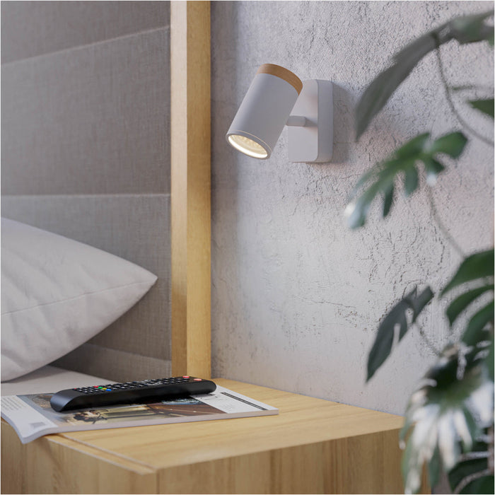 Modern LED Ceiling Spotlight in White and Brown for Elegant Bathroom Lighting