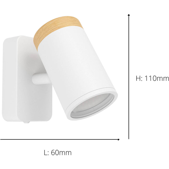 Modern LED Ceiling Spotlight in White and Brown for Elegant Bathroom Lighting