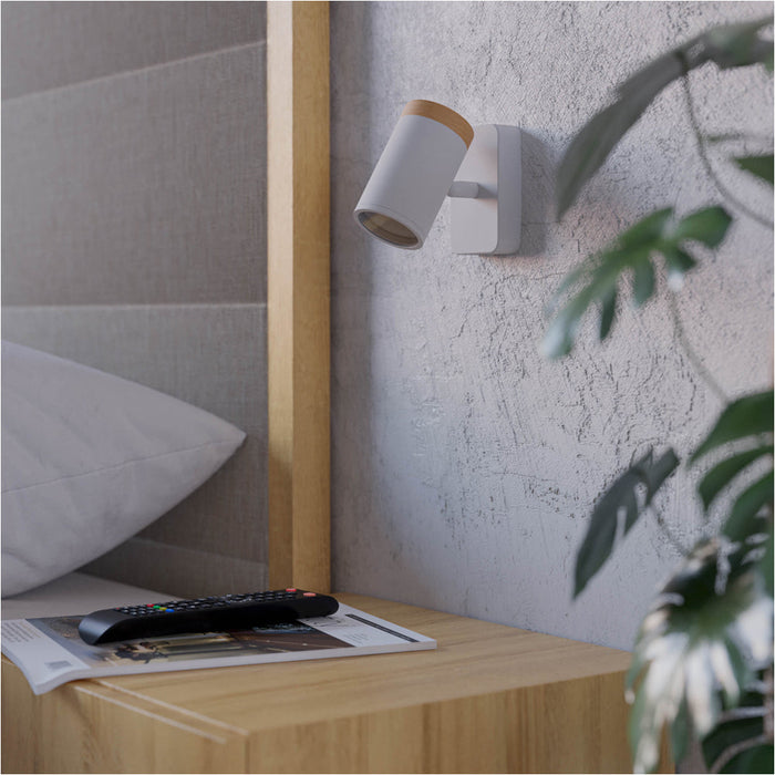 Modern LED Ceiling Spotlight in White and Brown for Elegant Bathroom Lighting